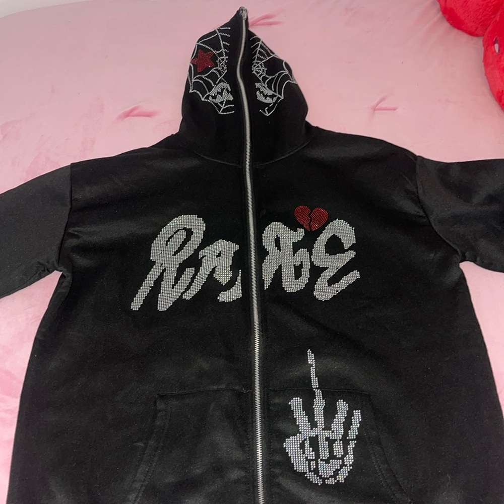 Rare rhinestone hoodie